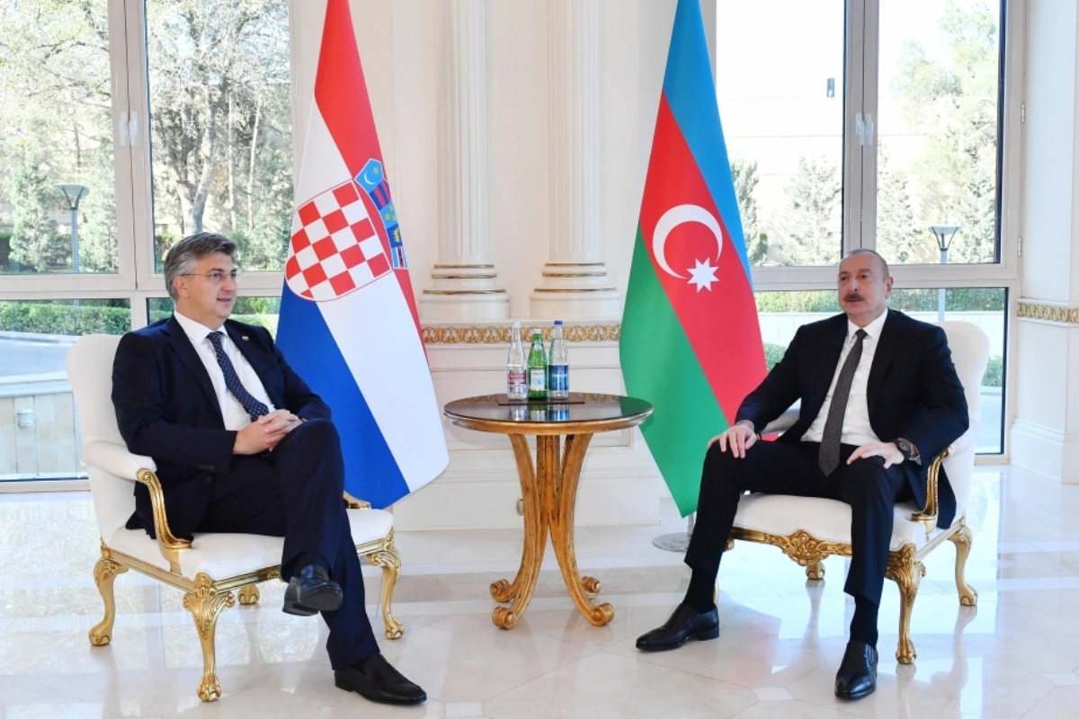 Azərbaycan Prezidenti ilə Xorvatiyanın baş nazirinin geniş tərkibdə görüşü olub - YENİLƏNİB + FOTO